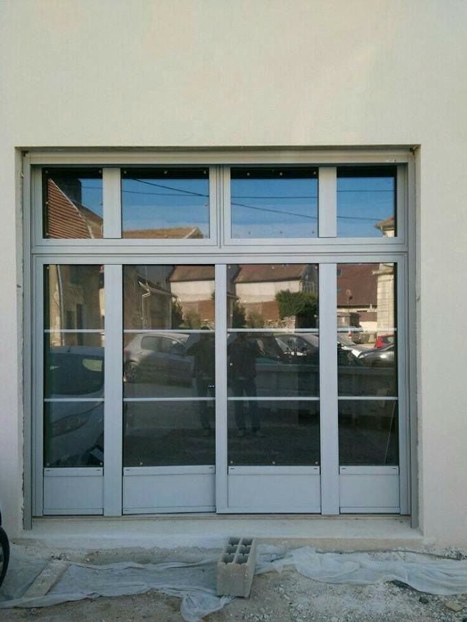 M3D @millet bois alu chêne intérieur alu 7035 extérieur, avec volet roulant tradi @lakal